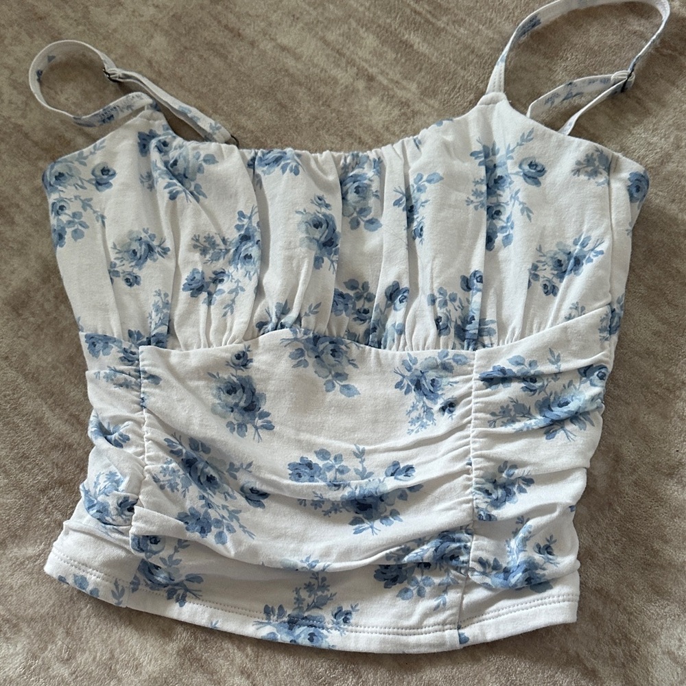 Hollister Blue Floral Camisole Top